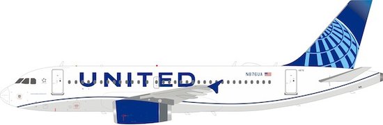 Airbus A319-132 United Airlines with stand